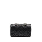 CHANEL MEDIUM CLASSIC DOUBLE FLAP BAG CAVIAR BLACK SHW