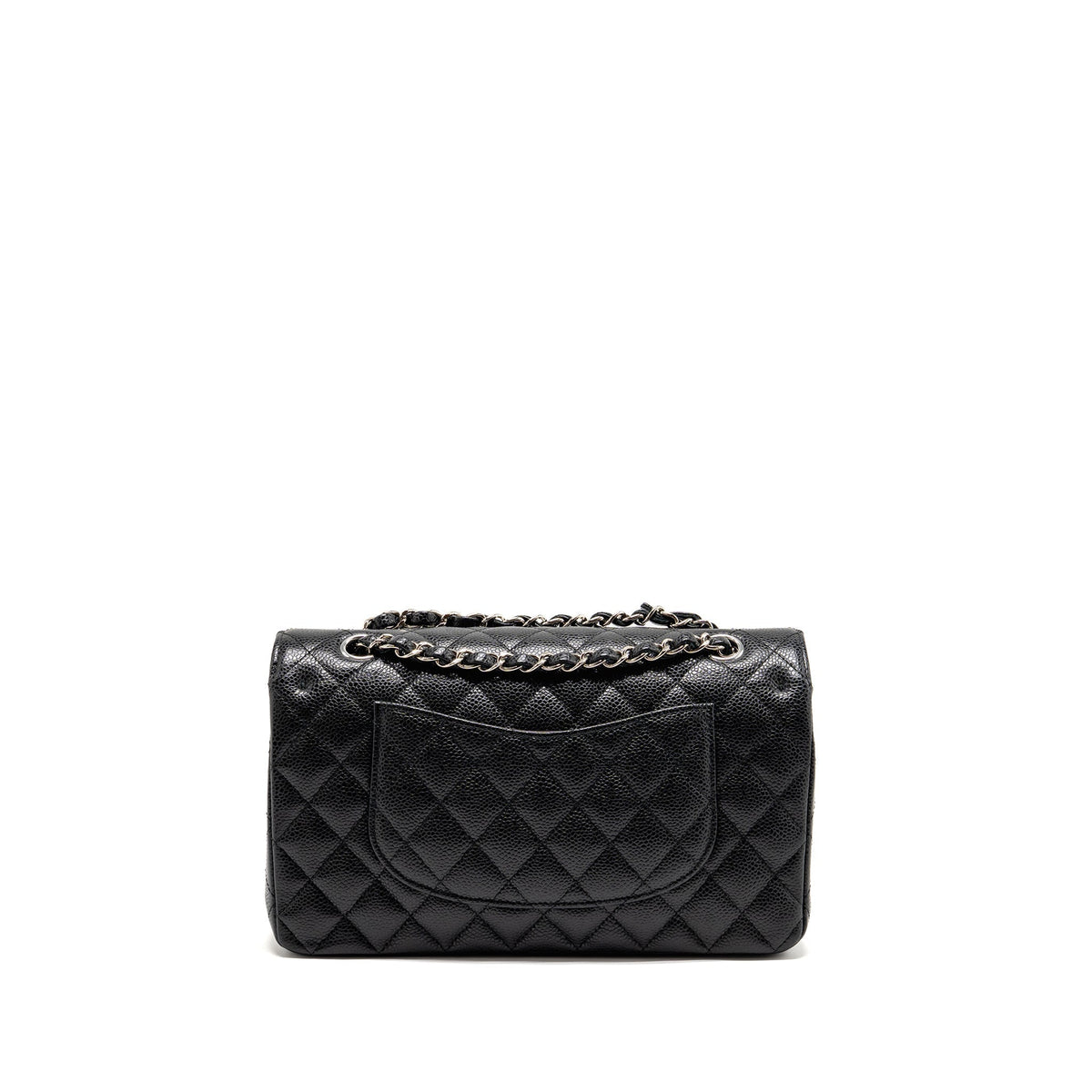 CHANEL MEDIUM CLASSIC DOUBLE FLAP BAG CAVIAR BLACK SHW