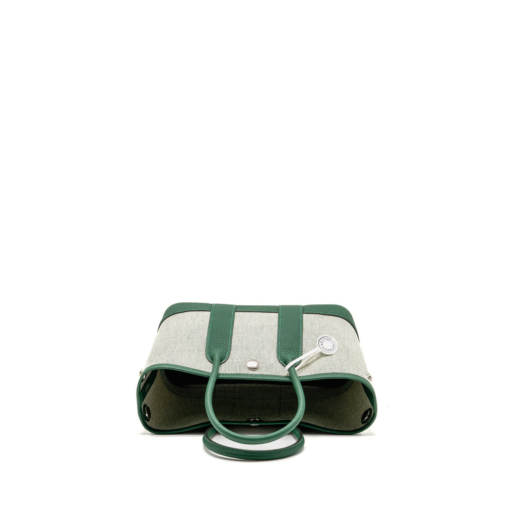 Hermes Neo Garden Party 23 Canvas/Negonda ecru/Vert Moyen SHW