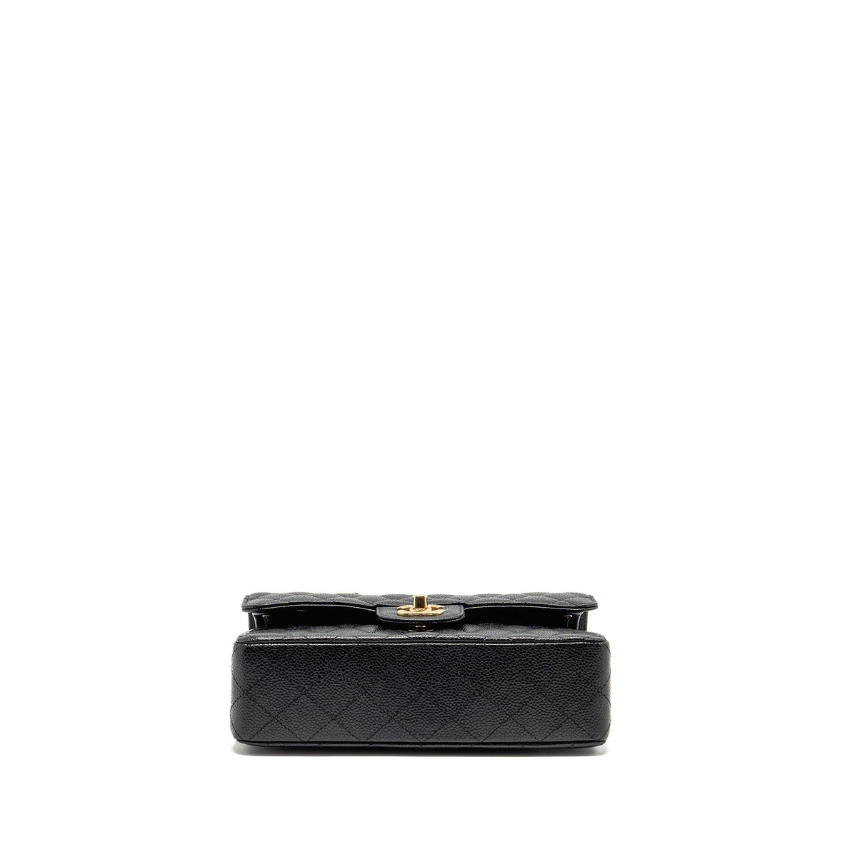 CHANEL SMALL CLASSIC DOUBLE FLAP BAG CAVIAR BLACK GHW (MICROCHIP)