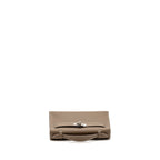 Hermes Kelly Pochette swift etoupe SHW