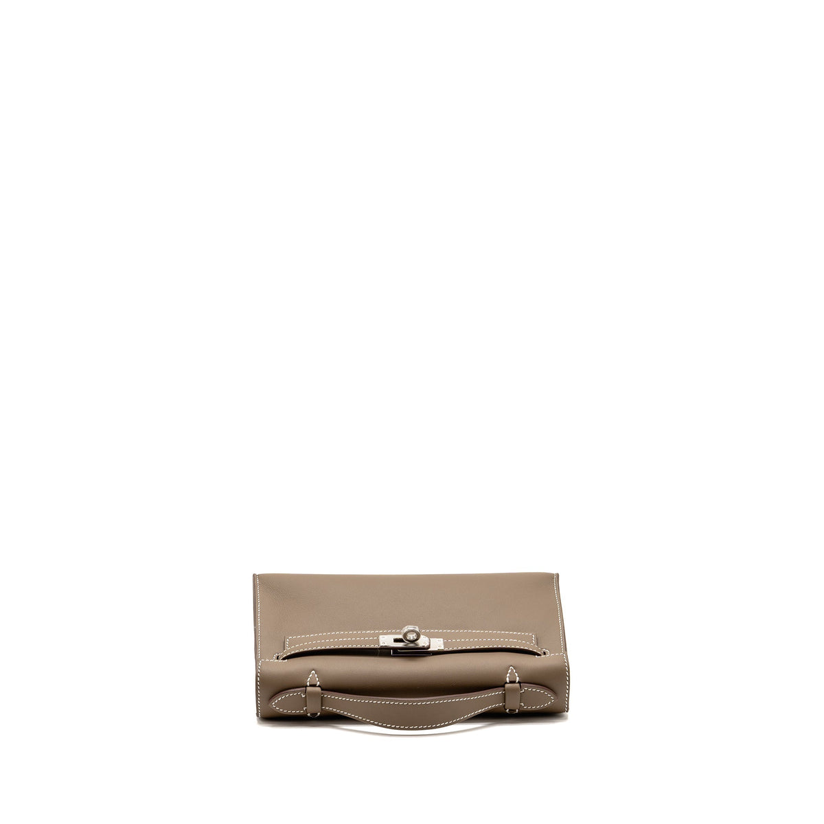 Hermes Kelly Pochette swift etoupe SHW
