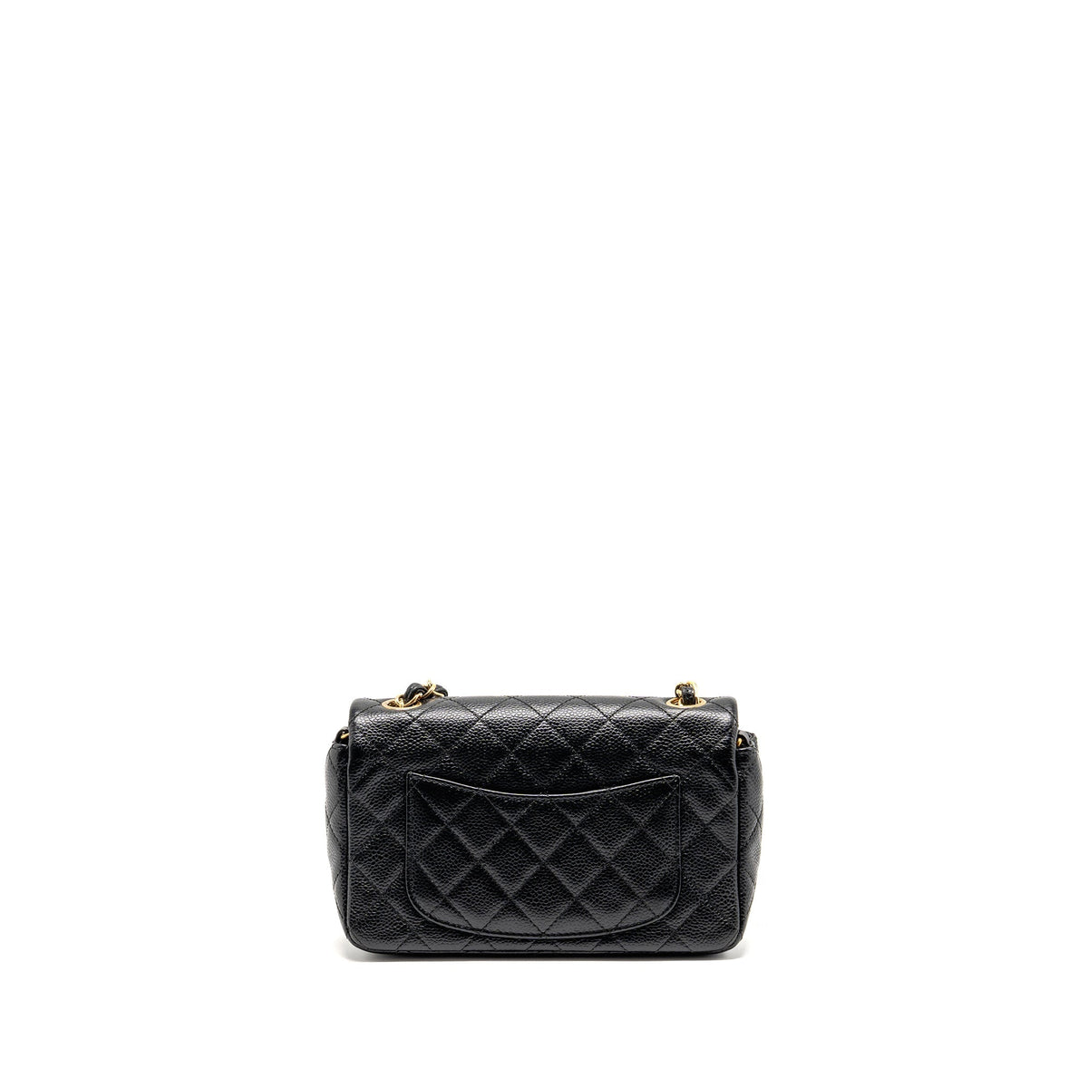 CHANEL MINI RECTANGULAR FLAP BAG CAVIAR BLACK GHW