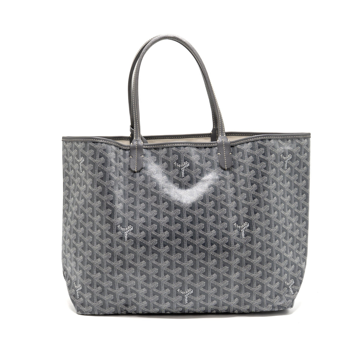 GOYARD SAINT LOUIS PM TOTE GOYARDLINE CANVAS GREY SHW