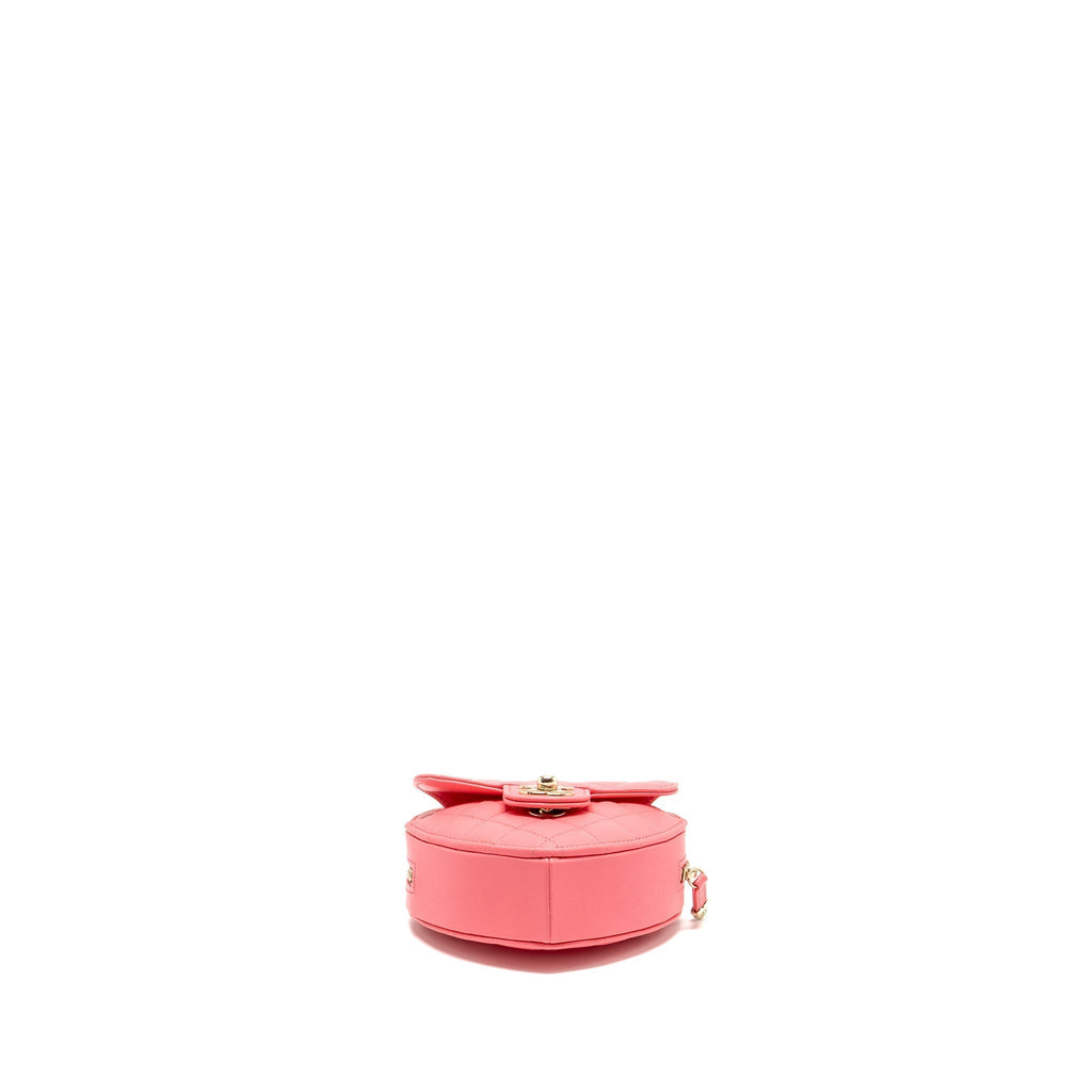 CHANEL SMALL HEART BAG LAMBSKIN PINK LGHW