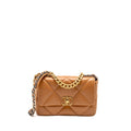 CHANEL SMALL 19 BAG LAMBSKIN CARAMEL MULTICOLOURED HARDWARE (MICROCHIP)