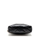 CHANEL SMALL 22 BAG SHINY CALFSKIN BLACK GHW (MICROCHIP)