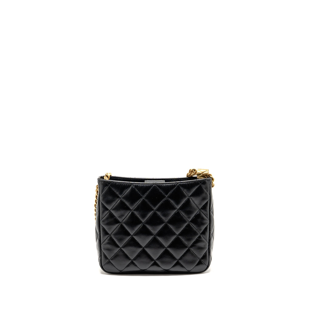 Chanel Pillow Crush Hobo Bag Lambskin Black GHW (Microchip)