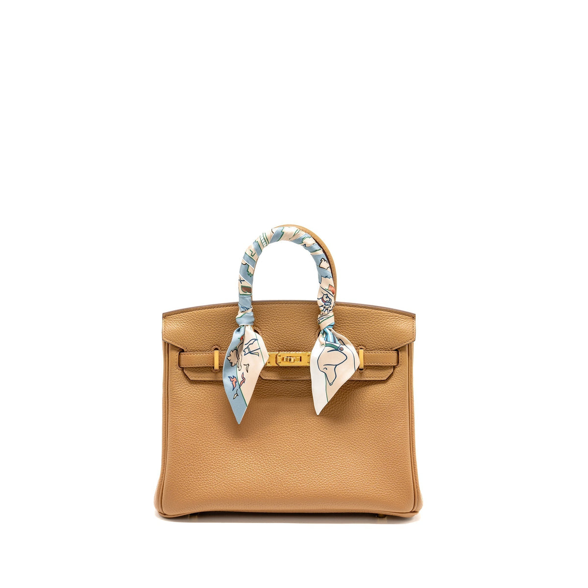 HERMES BIRKIN 25 TOGO BISCUIT GHW