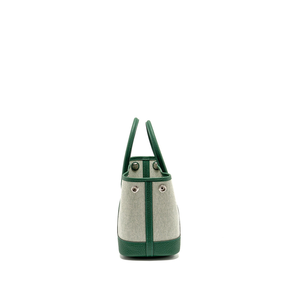 Hermes Neo Garden Party 23 Canvas/Negonda ecru/Vert Moyen SHW