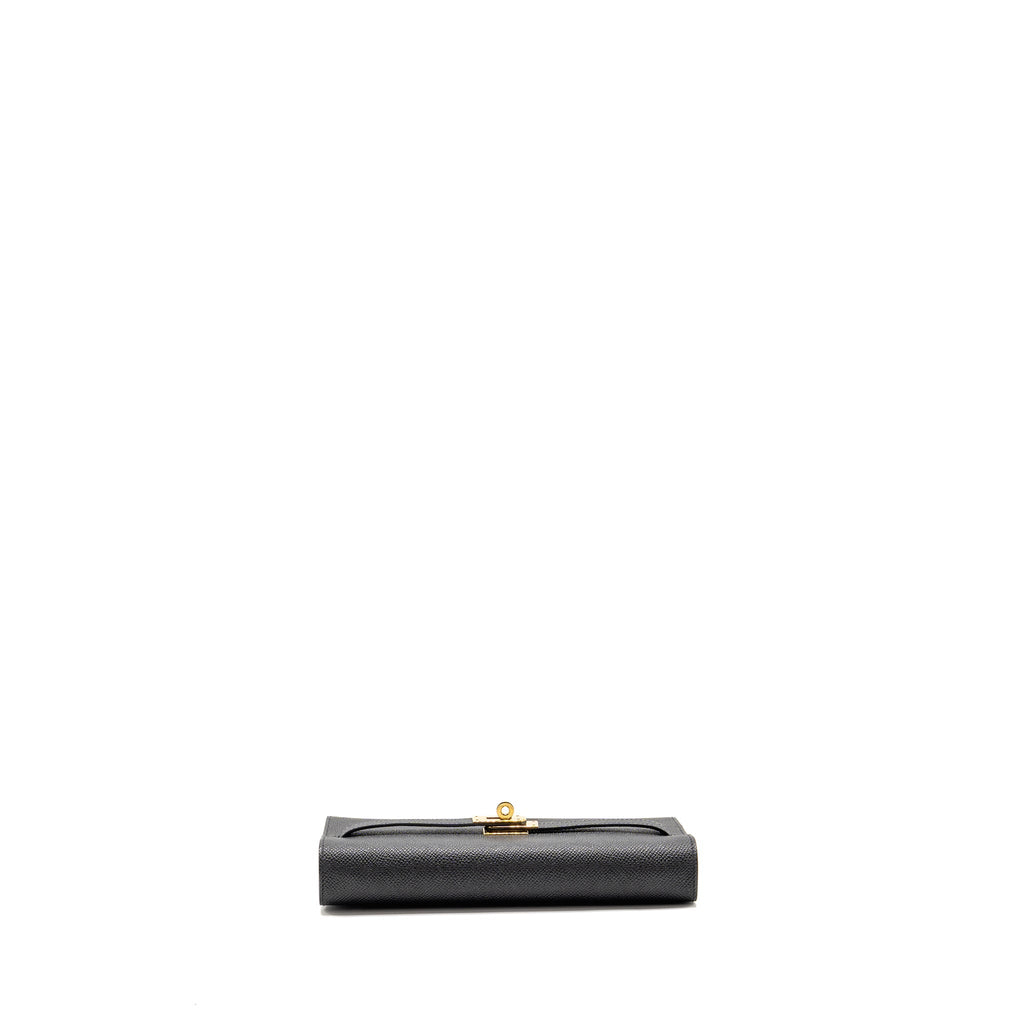 Hermes kelly to go epsom black GHW