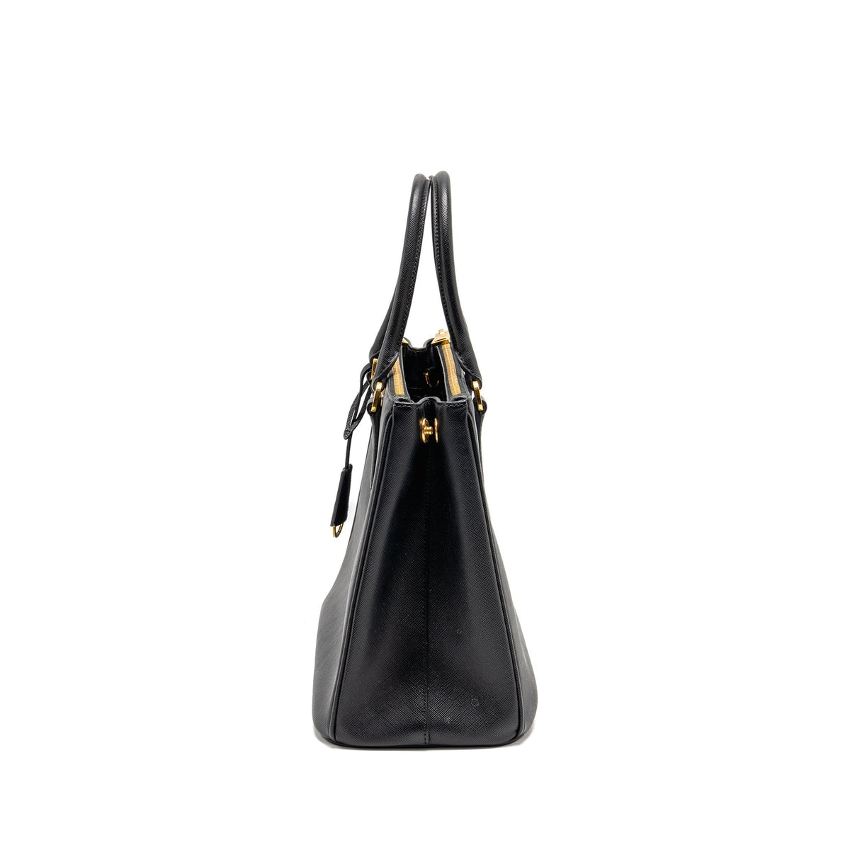 PRADA LARGE SAFFIANO TOTE BAG GALLERIA SAFFIANO LEATHER BLACK GHW