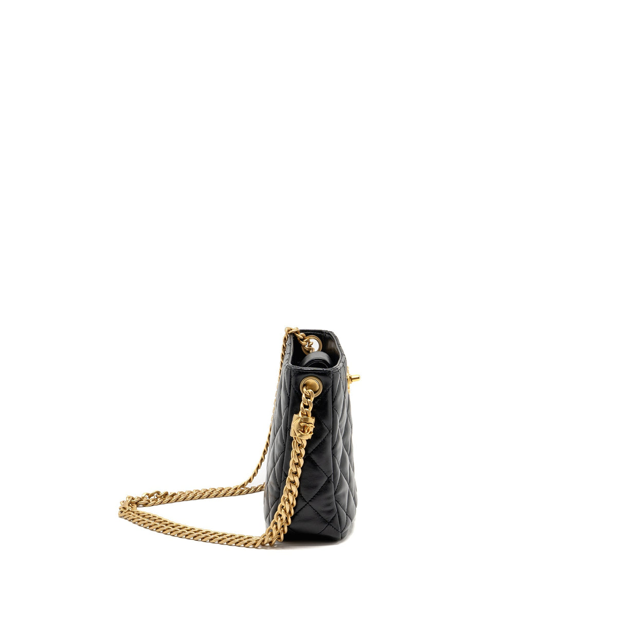 Chanel Pillow Crush Hobo Bag Lambskin Black GHW (Microchip)