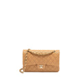 CHANEL MEDIUM CLASSIC DOUBLE FLAP BAG CAVIAR CARAMEL LGHW(MICROCHIP)