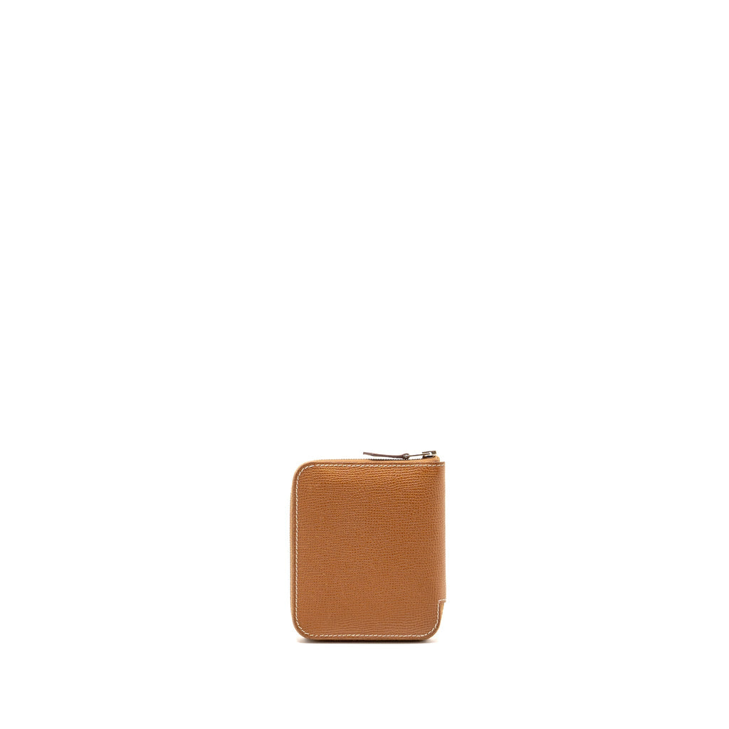 Herems silk in compact wallet epsom gold SHW