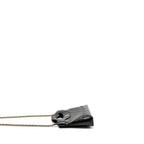 CHANEL 24C MINI 31 CLUTCH WITH CHAIN SHINY CALFSKIN BLACK LGHW (MICROCHIP)