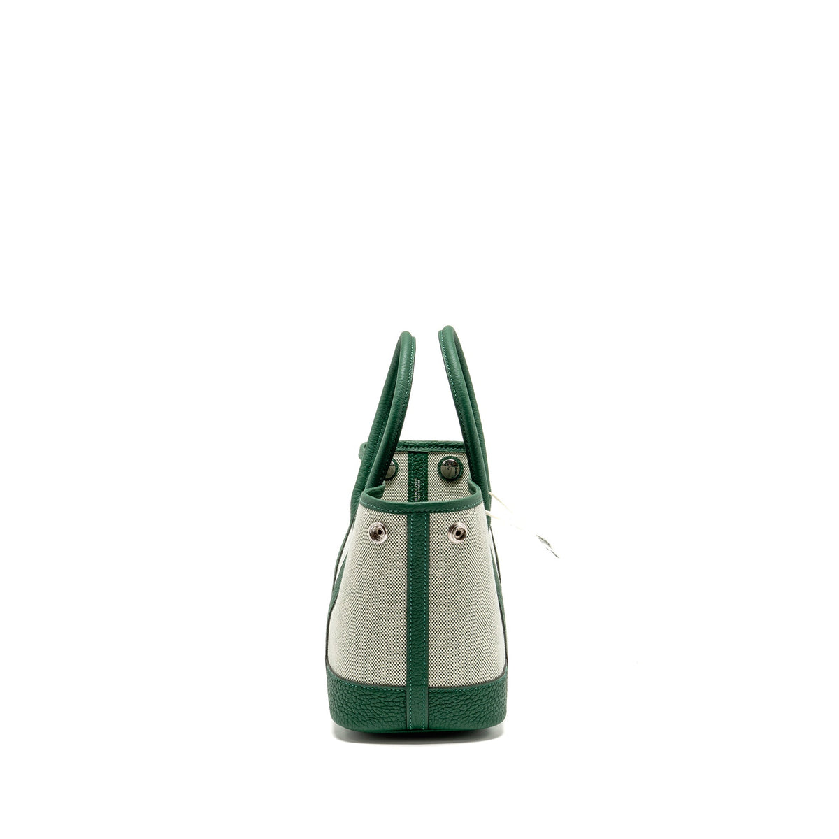 Hermes Neo Garden Party 23 Canvas/Negonda ecru/Vert Moyen SHW