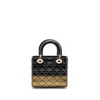 DIOR SMALL LADY DIOR LAMBSKIN BLACK / GOLD LGHW