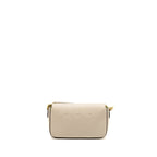 FENDI MINI BAGUETTE BAG CALFSKIN LIGHT BEIGE/GREEN GHW
