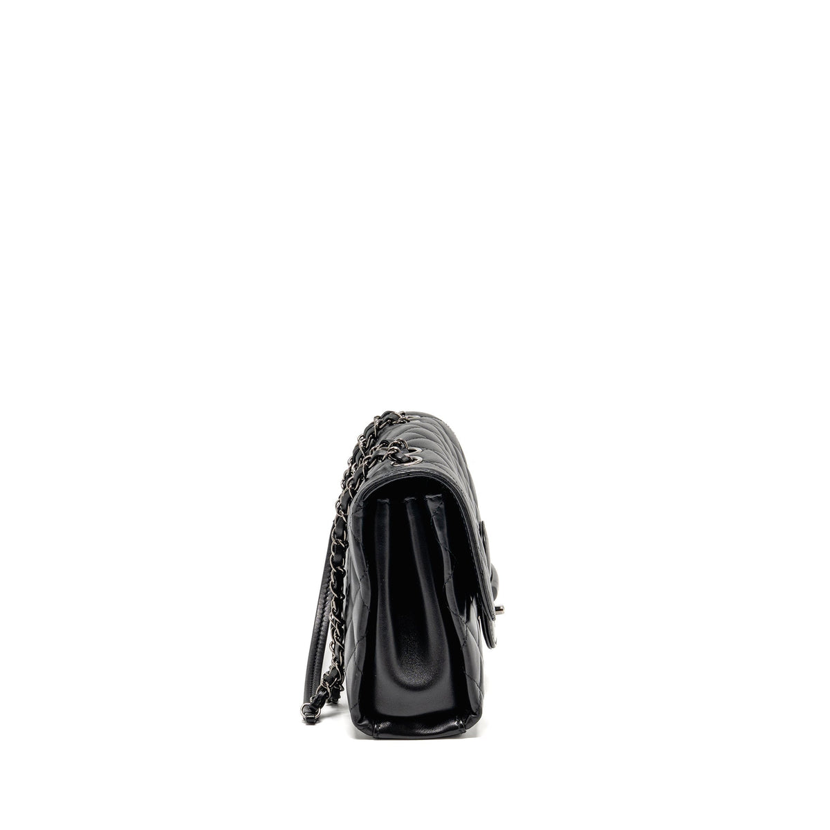 CHANEL COCO LOOP SINGLE FLAP BAG LAMBSKIN BLACK SHW