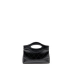CHANEL 24C MINI 31 CLUTCH WITH CHAIN SHINY CALFSKIN BLACK LGHW (MICROCHIP)