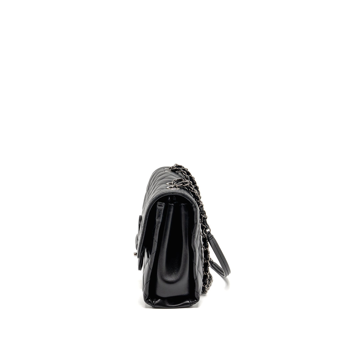 CHANEL COCO LOOP SINGLE FLAP BAG LAMBSKIN BLACK SHW