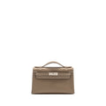 Hermes Kelly Pochette swift etoupe SHW