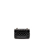 Chanel Mini Rectangular flap bag patent leather black GHW