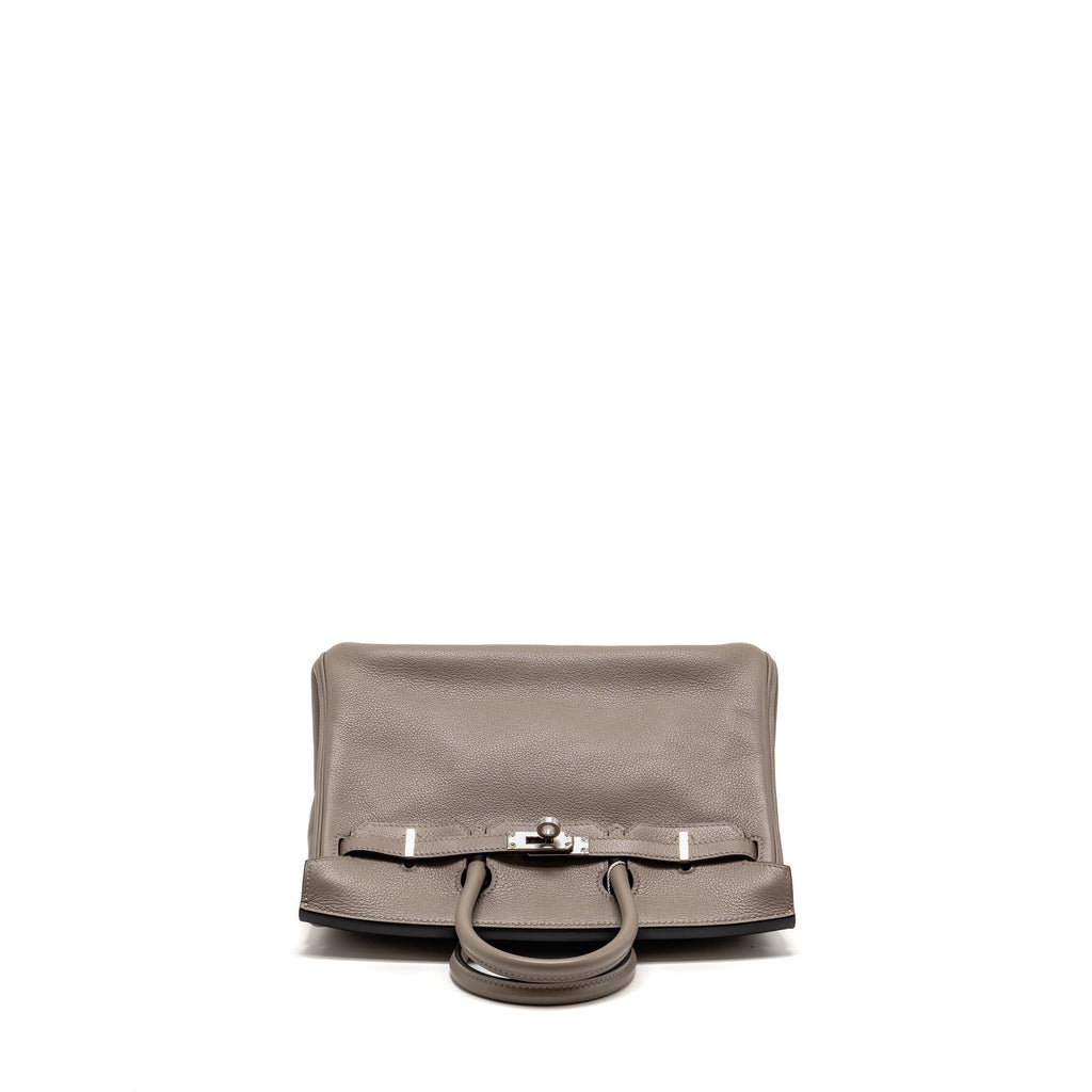 Hermes Birkin 25 Taurillon Novillo M8 Gris Asphalte SHW