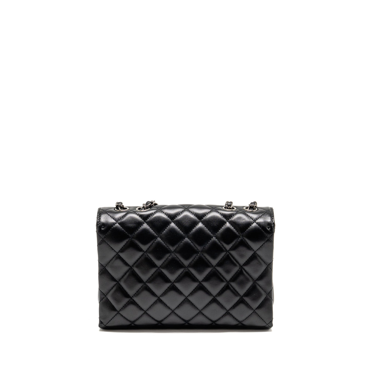 CHANEL COCO LOOP SINGLE FLAP BAG LAMBSKIN BLACK SHW