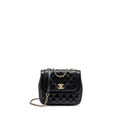 Chanel Quilted square flap bag lambskin black LGHW