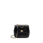 Chanel Quilted square flap bag lambskin black LGHW