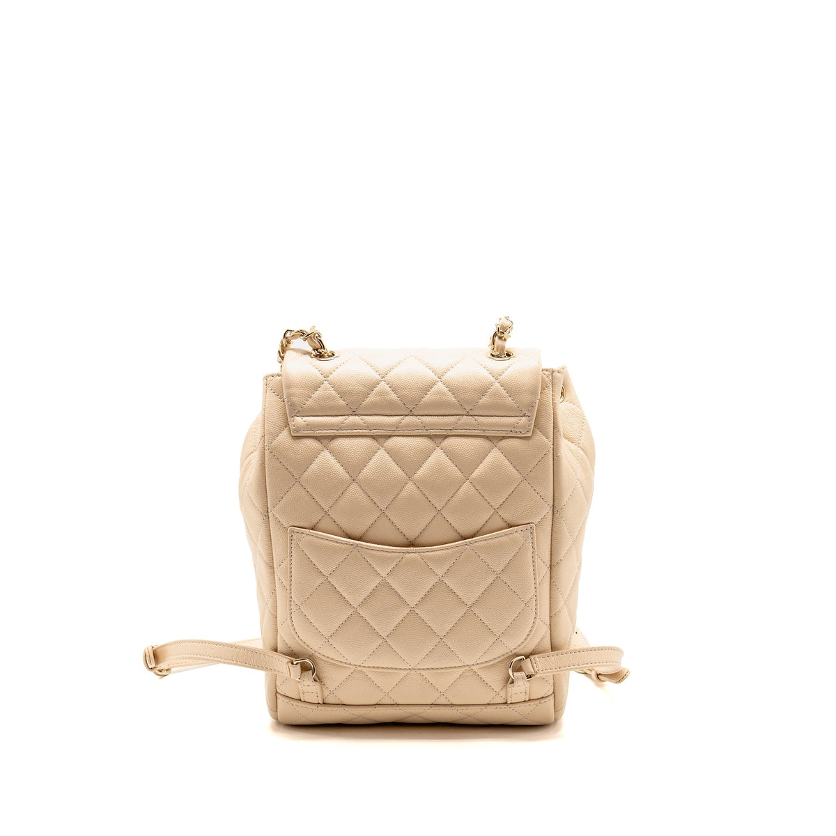 Chanel Urban Spirit backpack caviar beige LGHW (microchip)