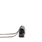 Chanel Mini Rectangular flap bag patent leather black GHW