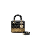 DIOR SMALL LADY DIOR LAMBSKIN BLACK / GOLD LGHW