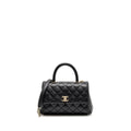 CHANEL SMALL COCO HANDLE CAVIAR BLACK LGHW (MICROCHIP)