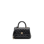 CHANEL SMALL COCO HANDLE CAVIAR BLACK LGHW (MICROCHIP)