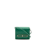 HERMES MINI ROULIS OSTRICH VERT VERTIGO SHW