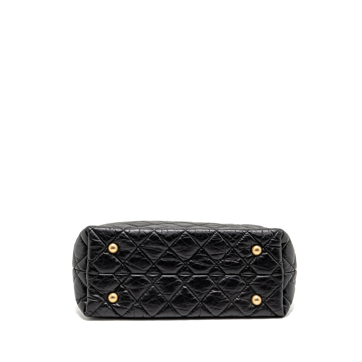 CHANEL 2.55 REISSUE TOTE BAG QUILTED AGED CALFSKIN BLACK GHW