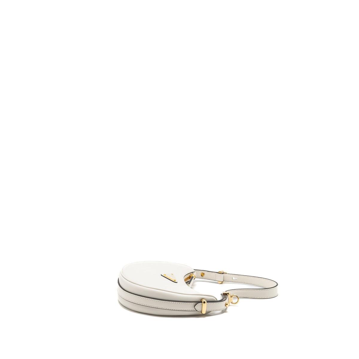 PRADA ARQUÉ SMALL SHOULDER BAG CALFSKIN WHITE GHW