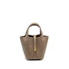 Hermes Picotin 18 Clemence etoupe GHW