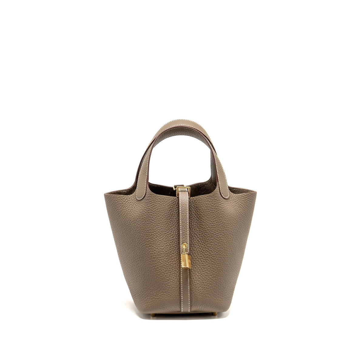 Hermes Picotin 18 Clemence etoupe GHW