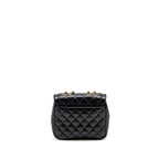 Chanel Quilted square flap bag lambskin black LGHW