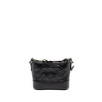 CHANEL SMALL GABRIELLE HOBO BAG AGED CALFSKIN BLACK MULTICOLOUR HARDWARE