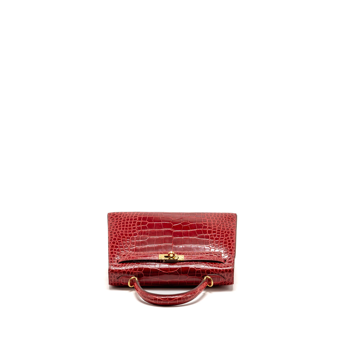 Hermes Kelly 25 CROCODILE POROUS Braise GHW
