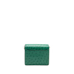 HERMES MINI ROULIS OSTRICH VERT VERTIGO SHW