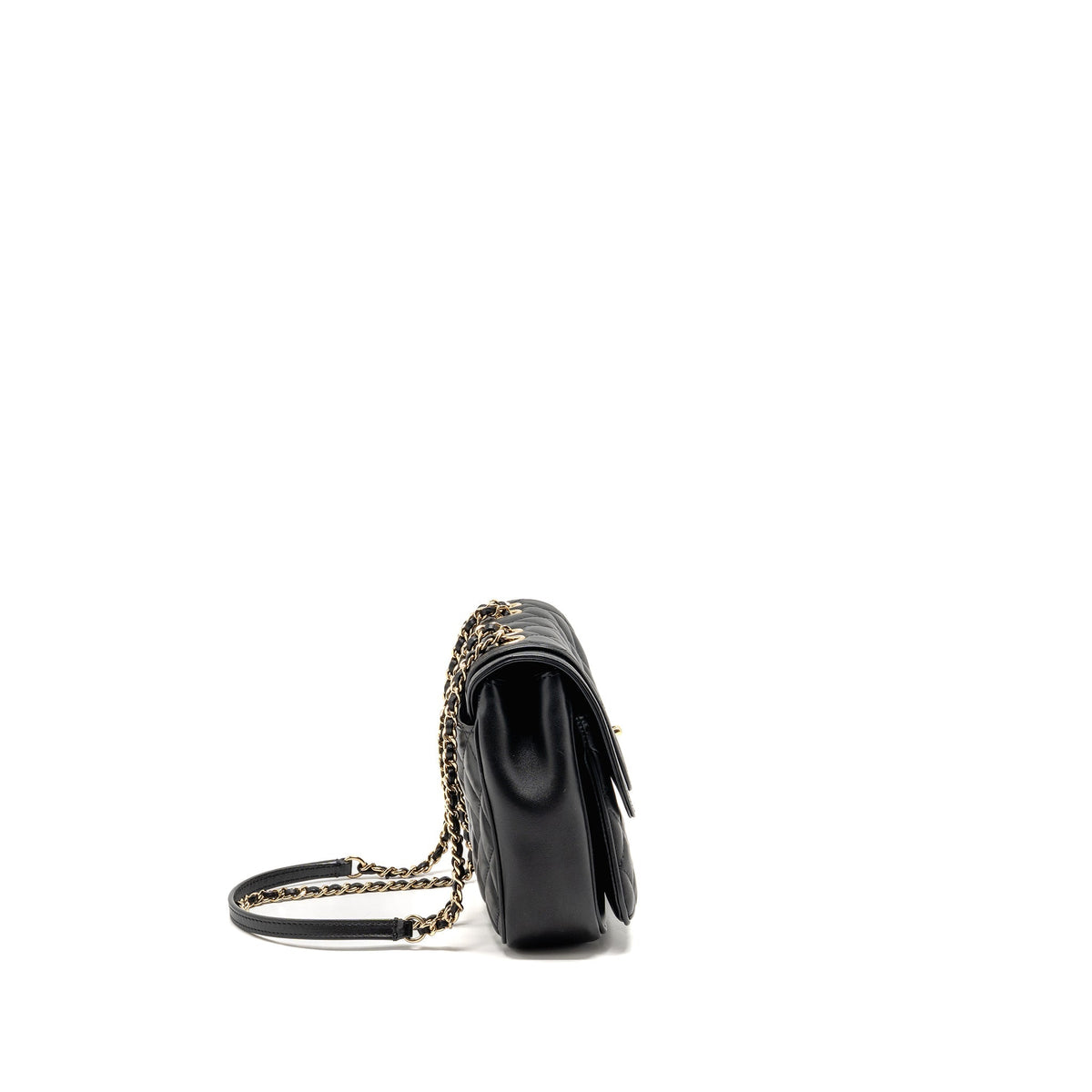 Chanel Quilted square flap bag lambskin black LGHW