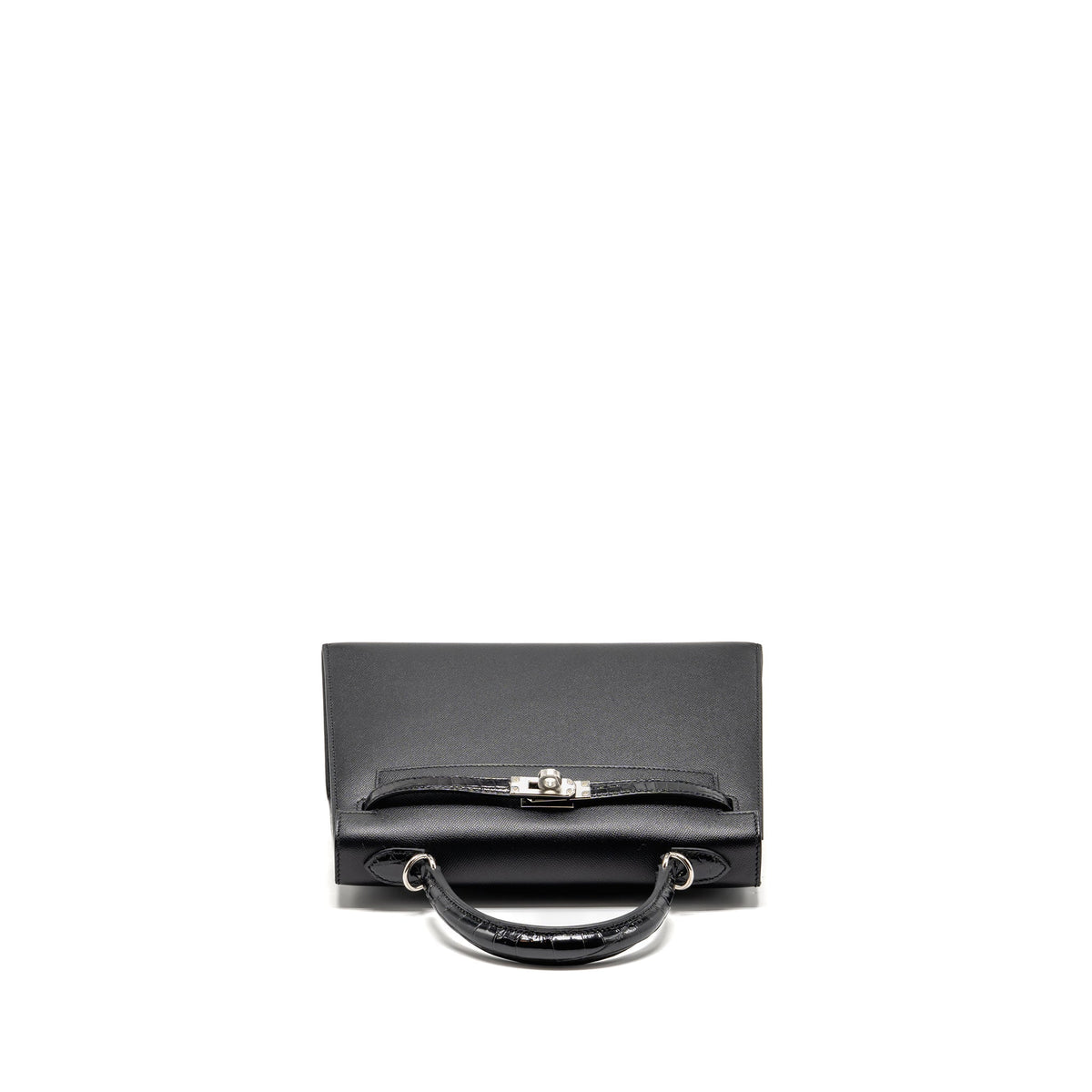 HERMES TOUCH KELLY 25 MADAME / CROCODILE NILOTICUS BLACK SHW