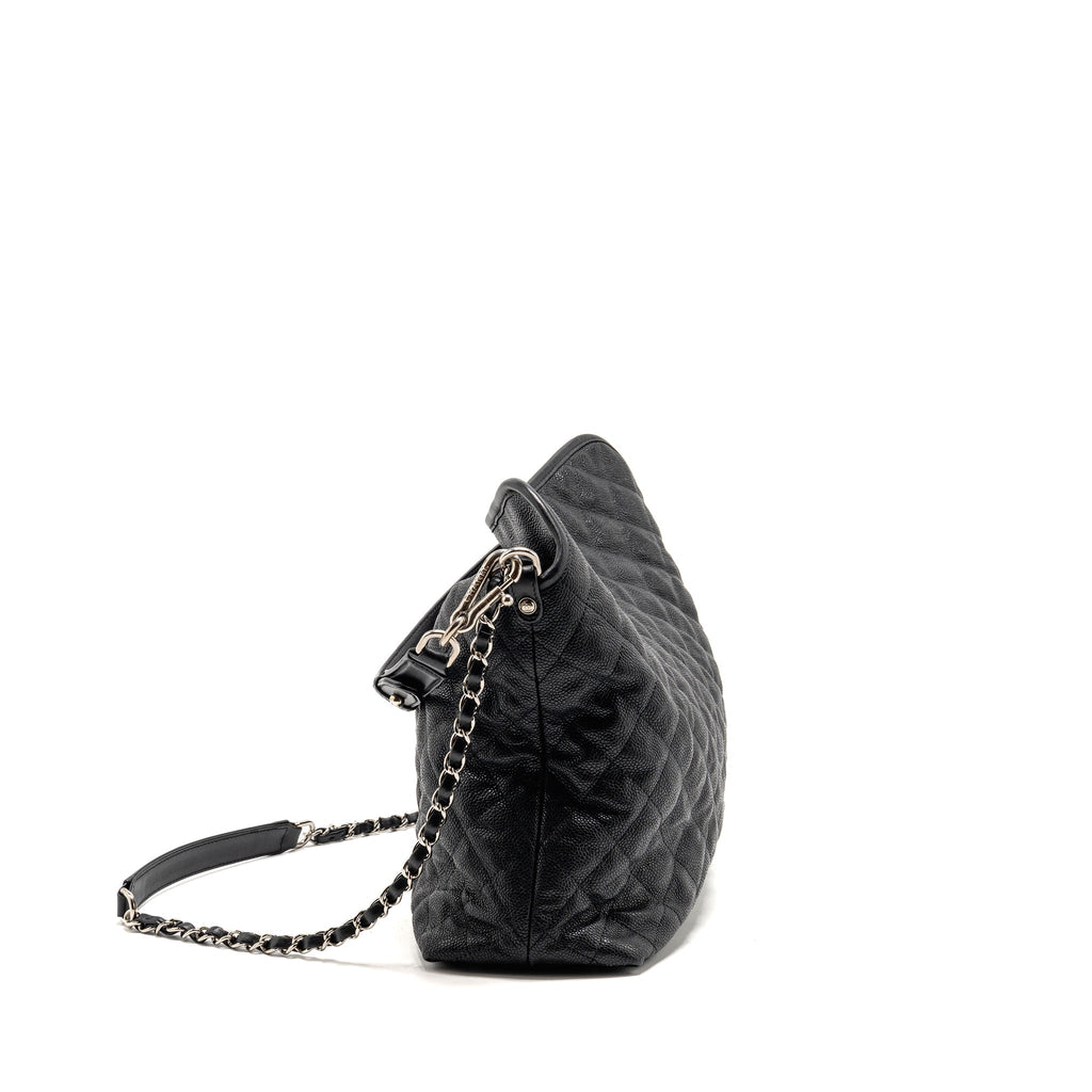Chanel French Riviera Hobo Bag Caviar Black SHW