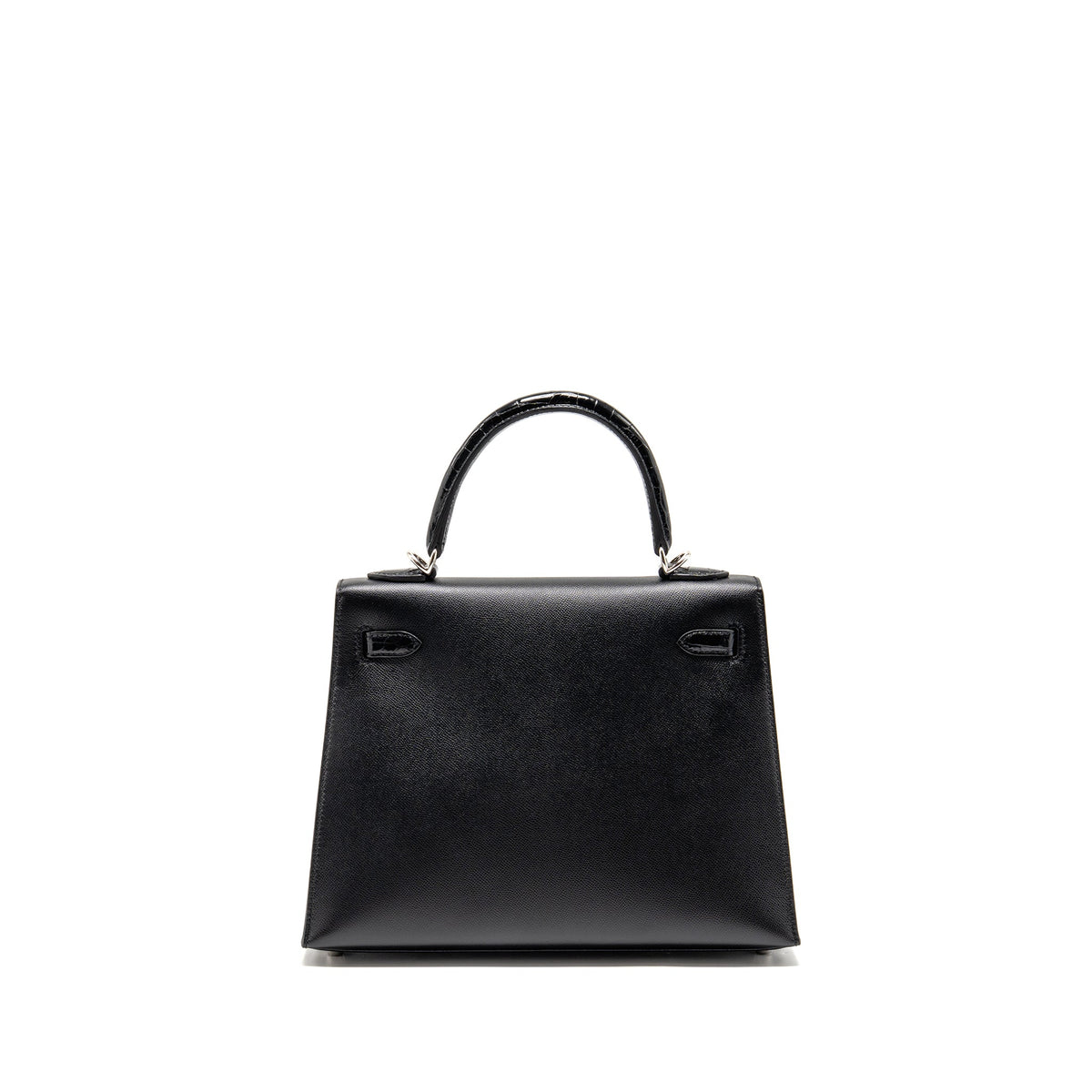 HERMES TOUCH KELLY 25 MADAME / CROCODILE NILOTICUS BLACK SHW